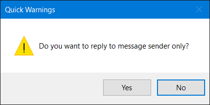ReliefJet Quick Warnings: reply to sender only on multi-recipient message